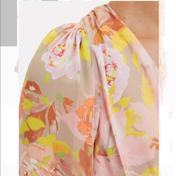 Ronny Kobo Alyson Floral Chiffon Dress Size Small - Picture 3 of 9